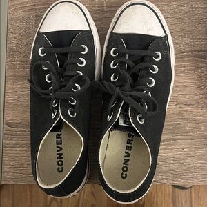 Converse black white Lace-Up platform Sneakers sz 7